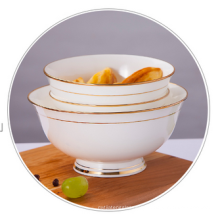 Haonai White porcelain Rice bowls ,Porcelain serving bowls for hotel and restanrant.
